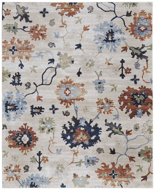 Feizy Melrose 39P1F Ivory Transitional/Bohemian & Eclect Machinemade Rug