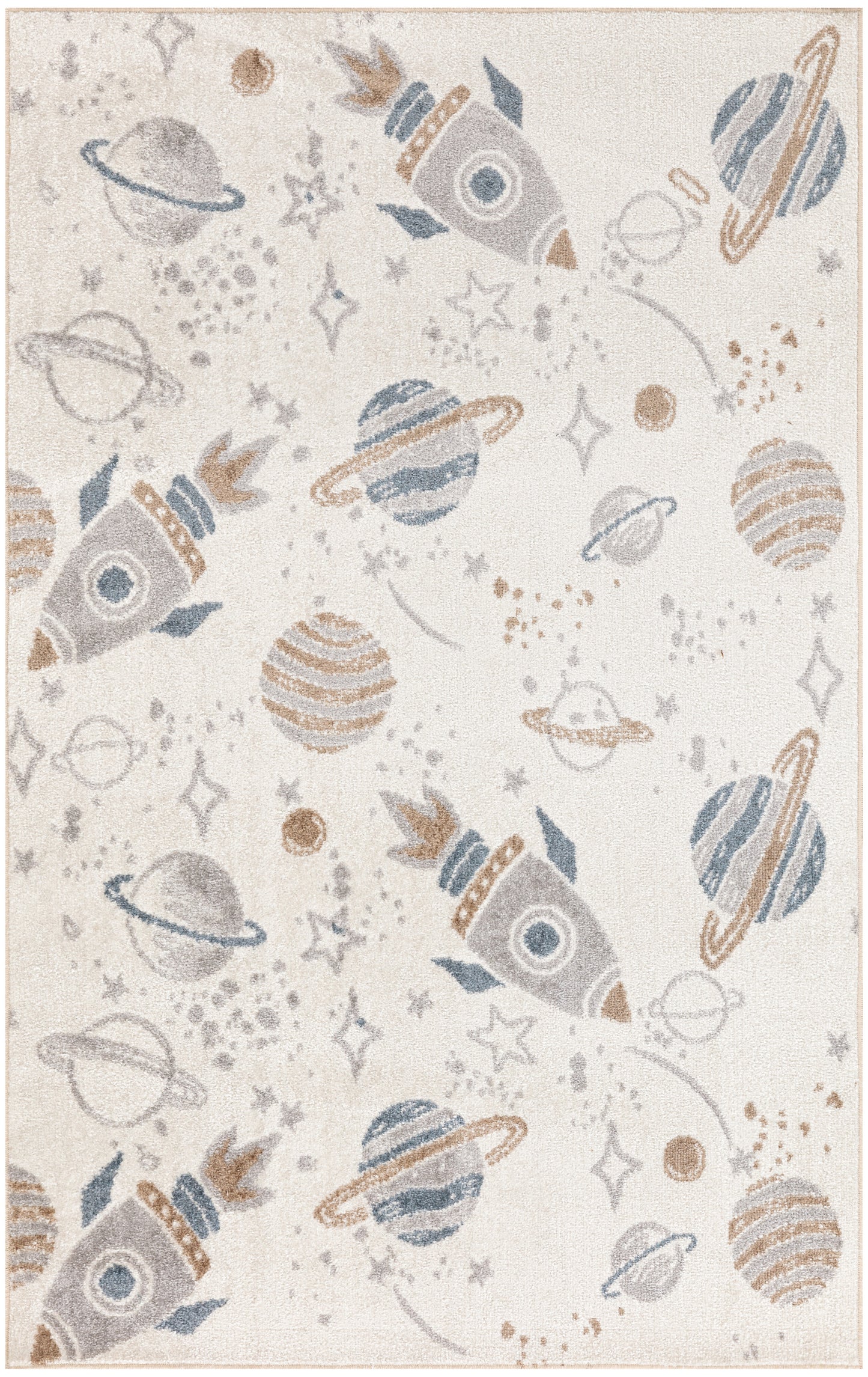 Nourison Home Astra Machine Washable ASW18 Ivory Multicolor Contemporary Power-loomed Rug