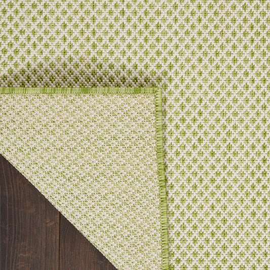 Nourison Home Courtyard Ivory Green Contemporary