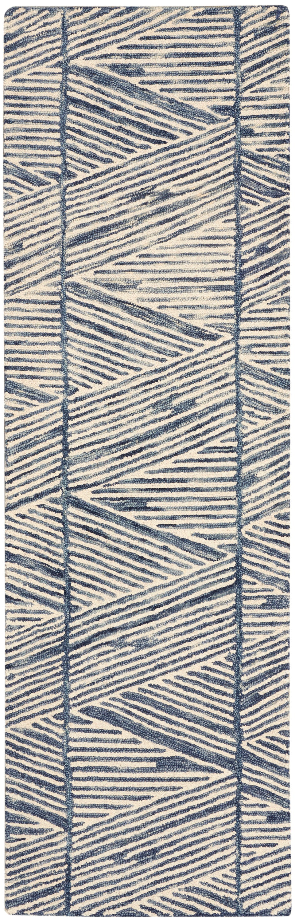 Nourison Home Colorado CLR01 White Blue Contemporary Tufted Rug