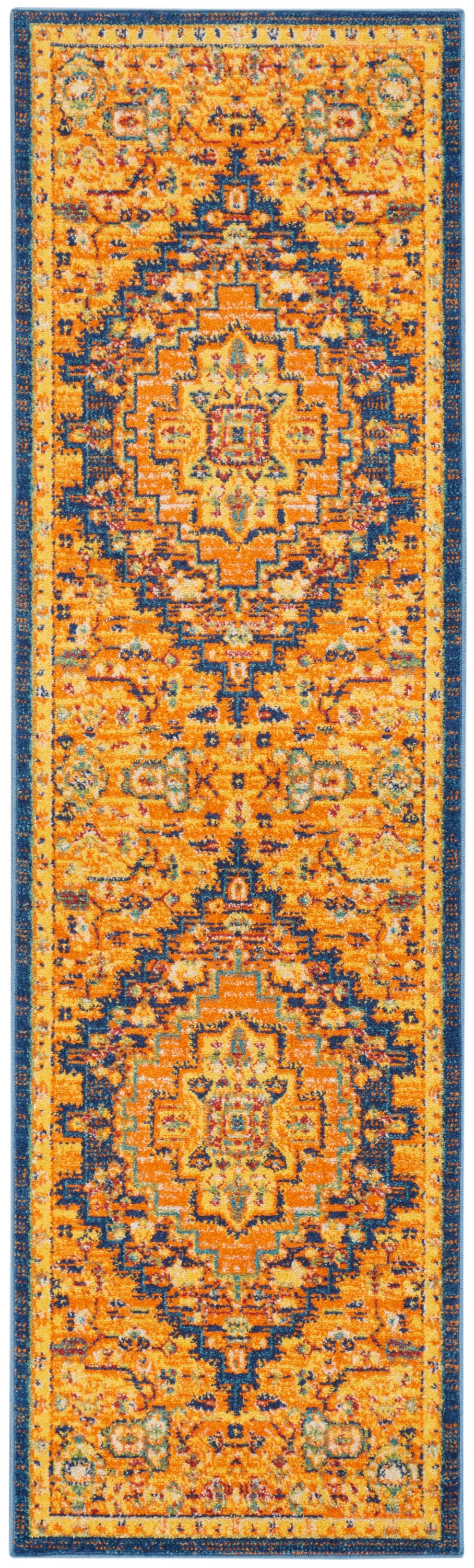 Nourison Home Allur ALR04 Orange Multicolor Transitional Power-loomed Rug