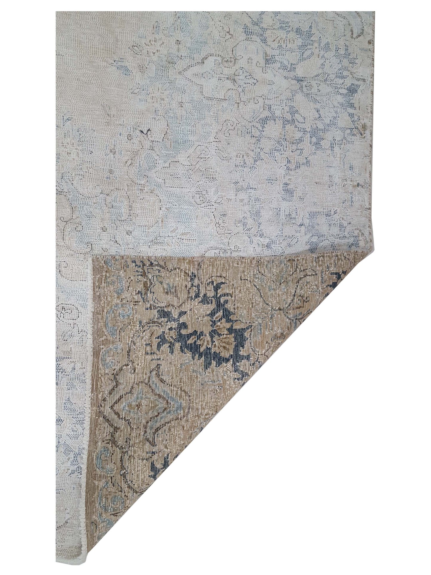 Artisan Penelope Ivory Blue Vintage Knotted Rug