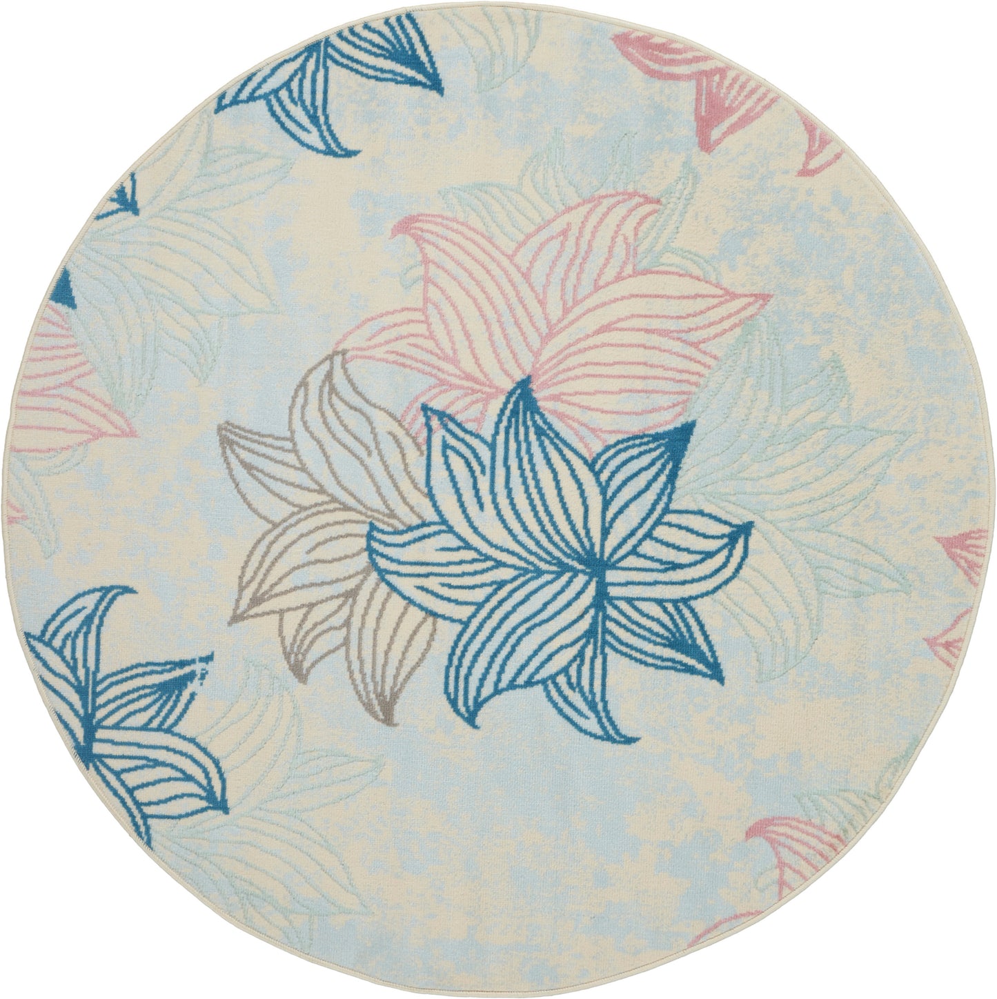 Nourison Home Jubilant JUB08 Ivory Multicolor Contemporary Power-loomed Rug