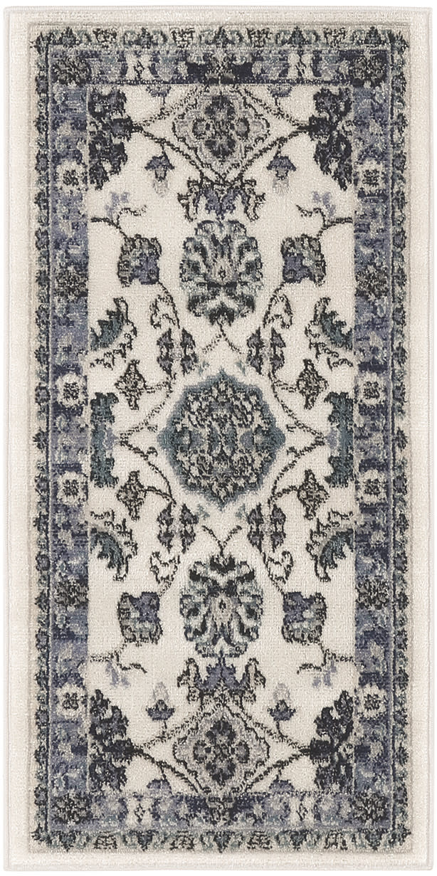 Nourison Home Nourison Essentials NRE05 Ivory Blue Traditional Power-loomed Rug