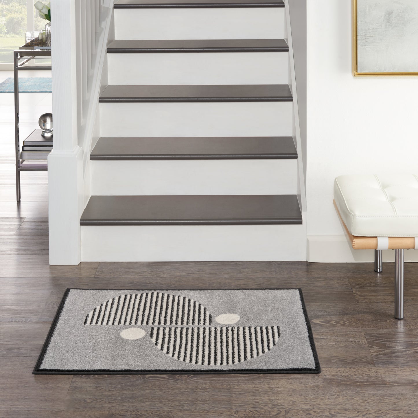 Nourison Home Modern Passion Grey Black Contemporary