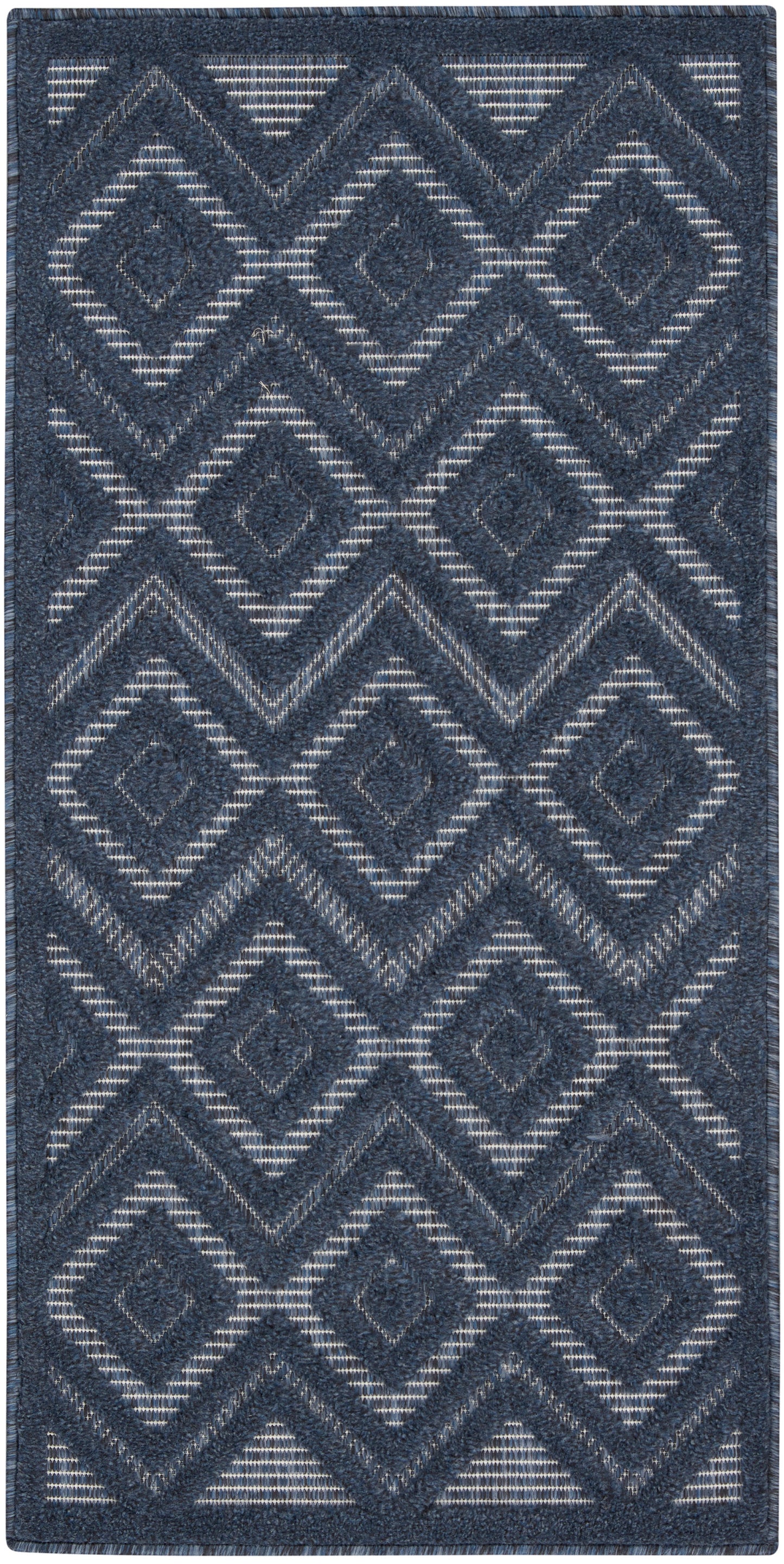 Nourison Home Versatile NRV01 Navy Blue Contemporary Flat Weave Rug