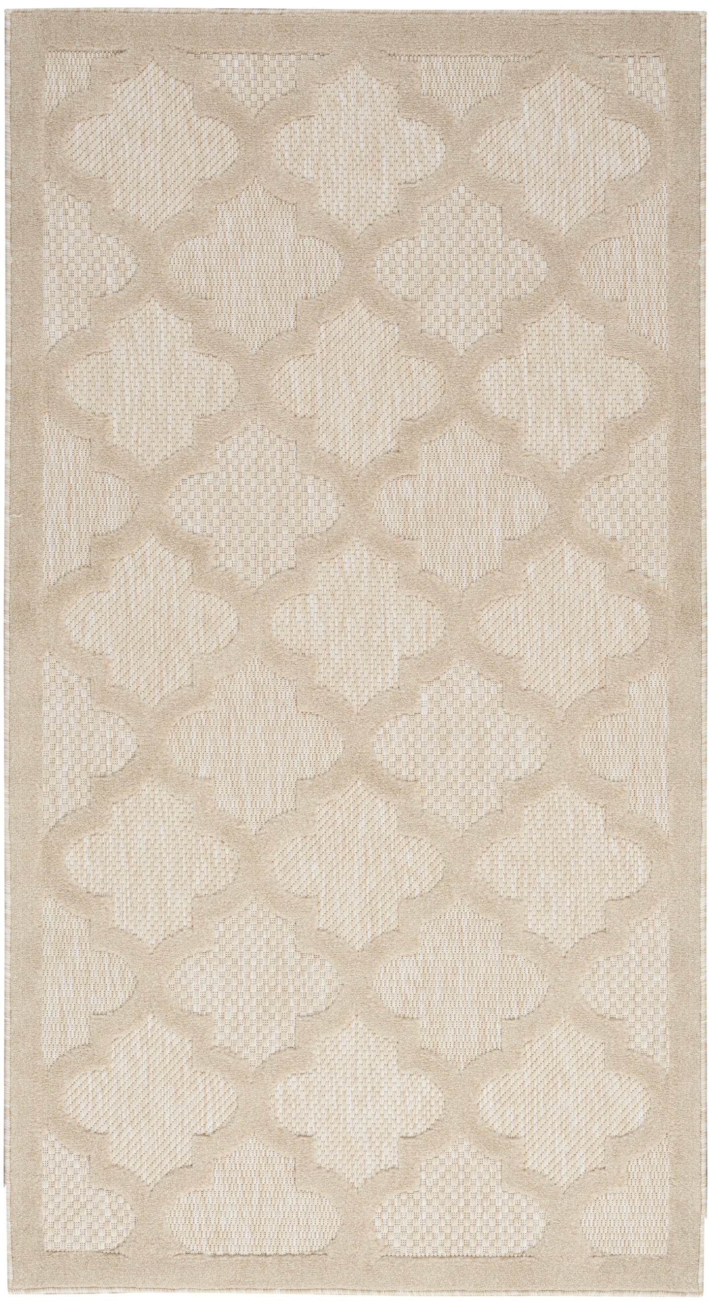Nourison Home Easy Care NES01 Cream Contemporary Flat Weave Rug