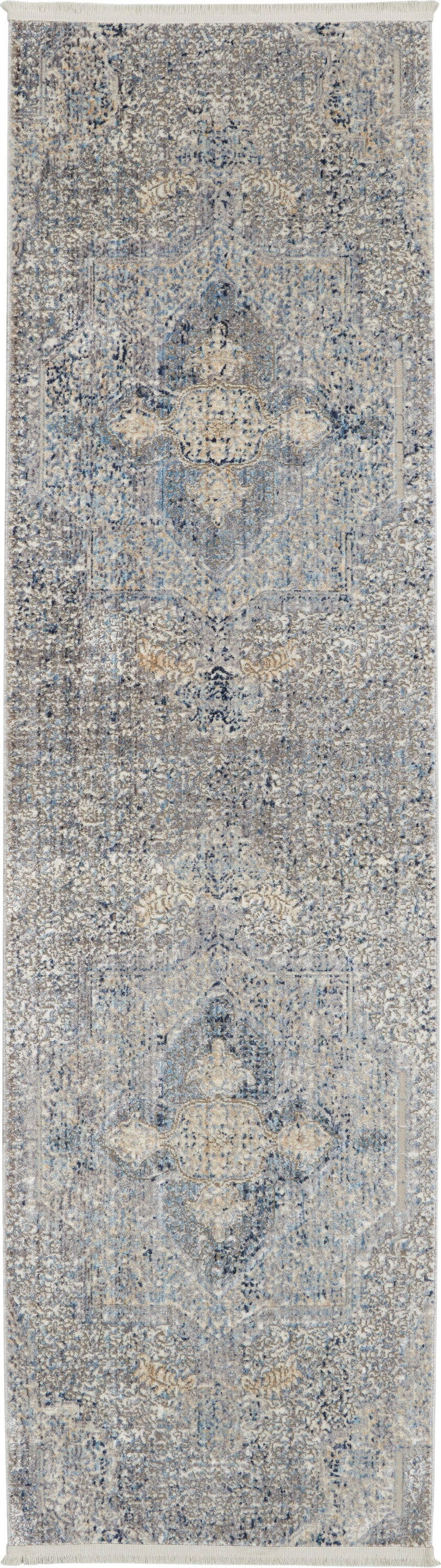 Nourison Home Lustrous Weave LUW04 Blue Grey Power-loomed Rug