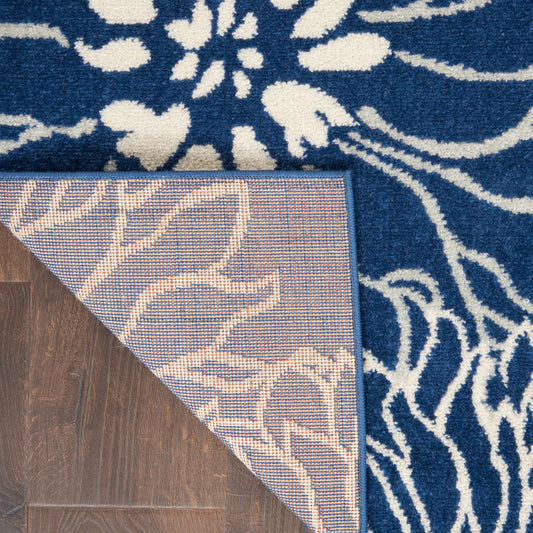Nourison Home Passion Navy Ivory Contemporary