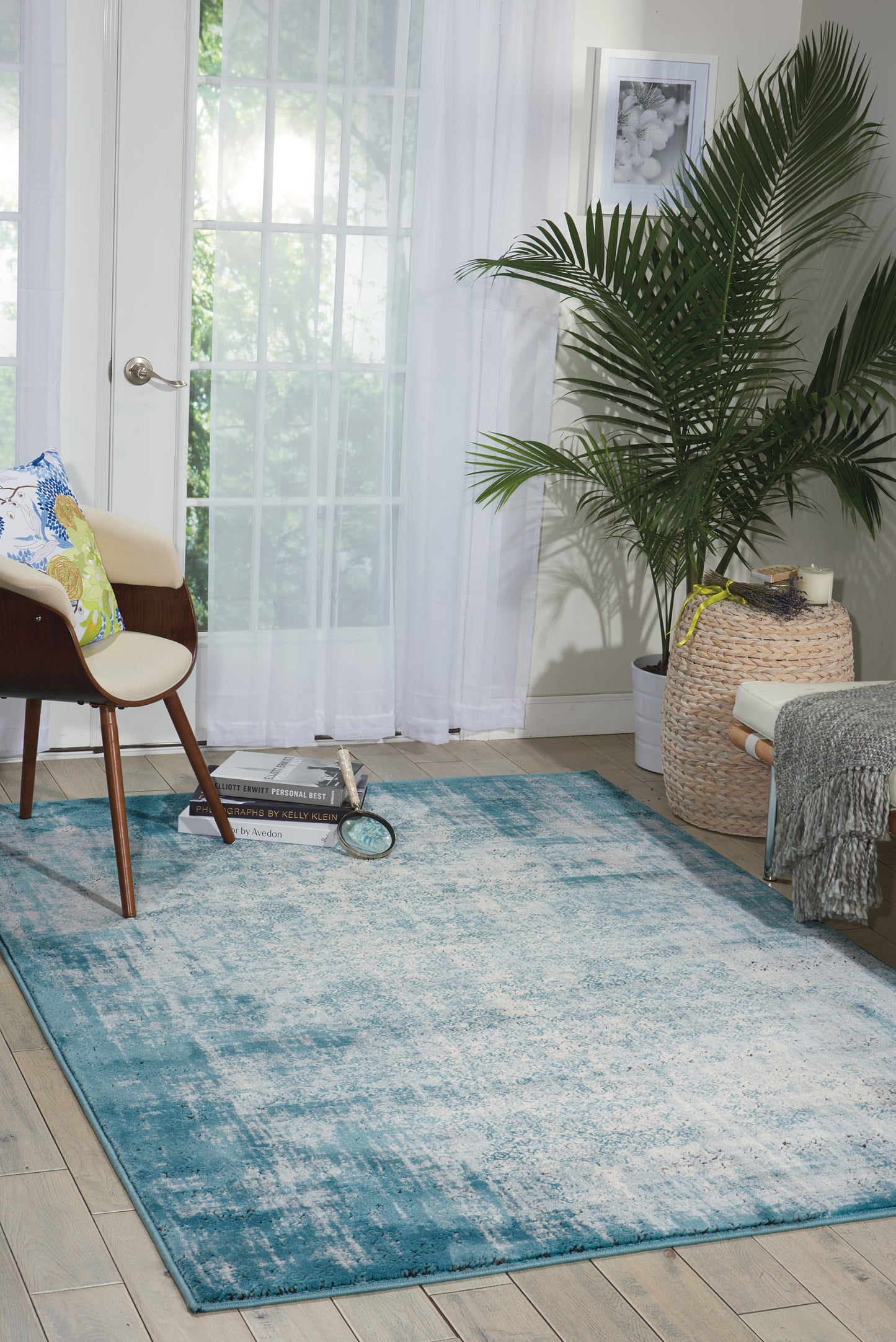 Nourison Home Karma Ivory Blue Transitional