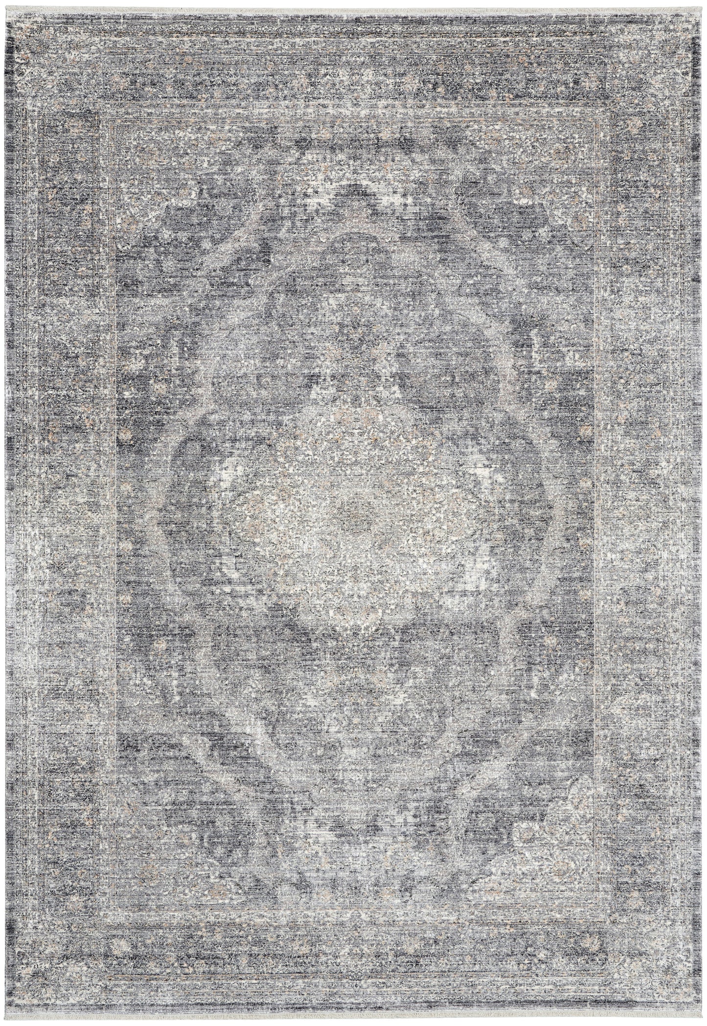 Nourison Home Starry Nights STN05 Charcoal Crème Traditional Loom-woven Rug