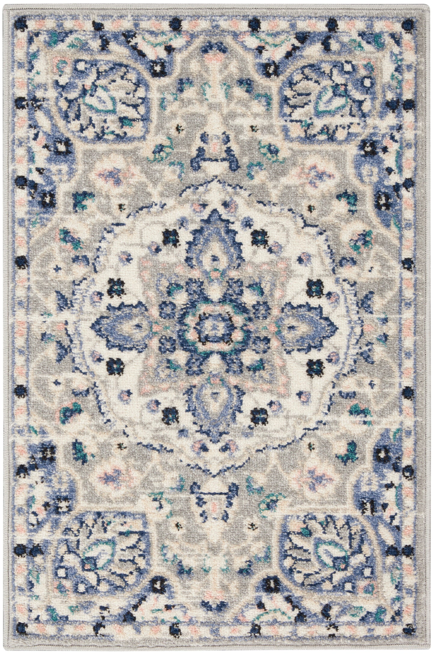 Nourison Home Passion PSN22 Grey Beige Transitional Power-loomed Rugs