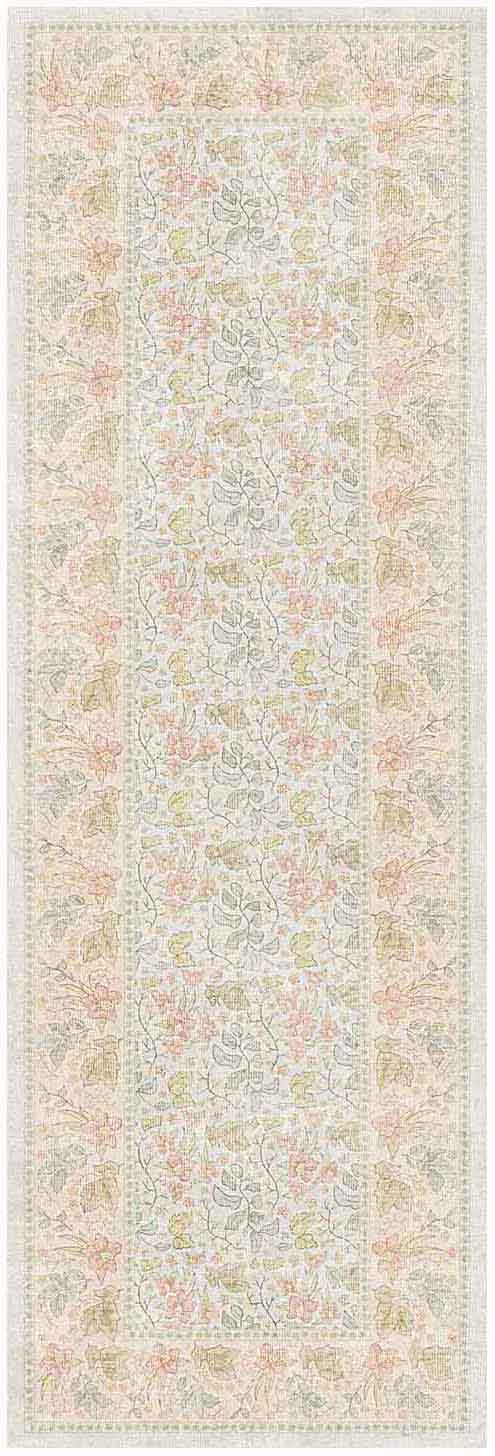 Nourison Home Botanical Washables BOT03 Beige Multicolor Contemporary Machine Woven Rug