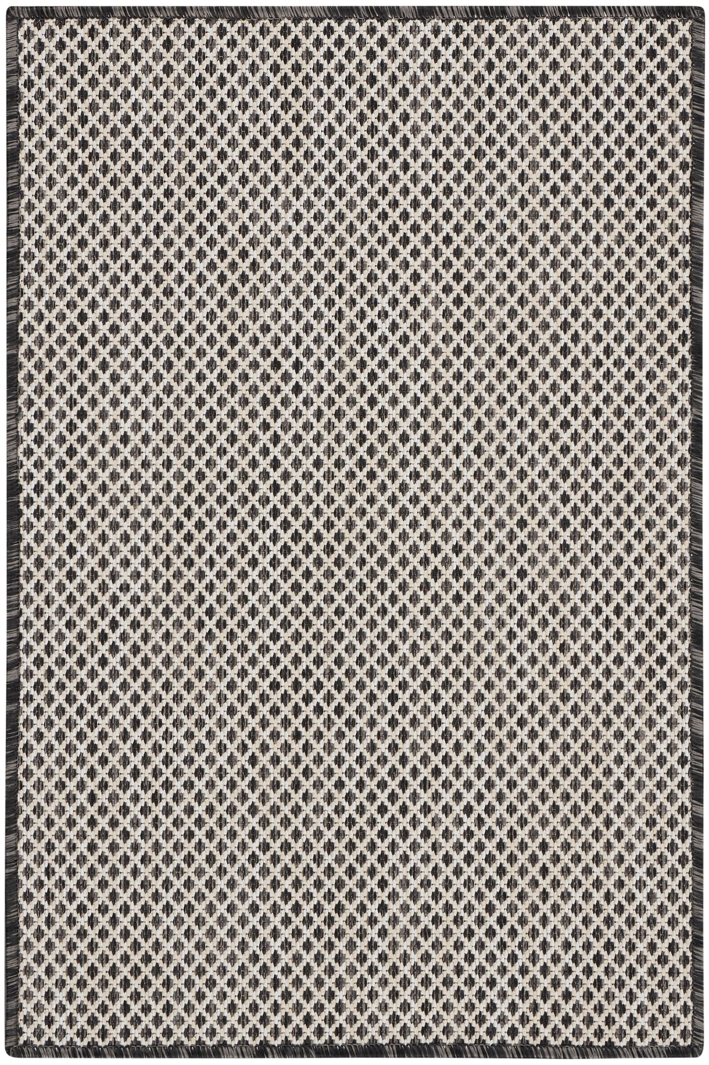 Nourison Home Courtyard COU01 Ivory Charcoal Contemporary Power-loomed Rug