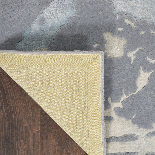 Nourison Home Prismatic Seafoam Silver Contemporary