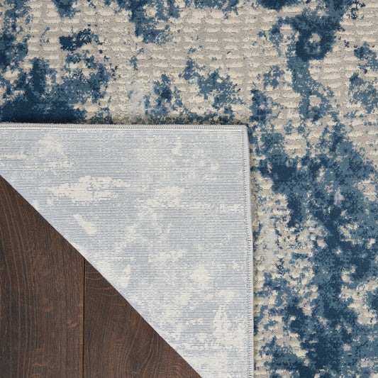Nourison Home Rustic Textures Grey Blue Contemporary