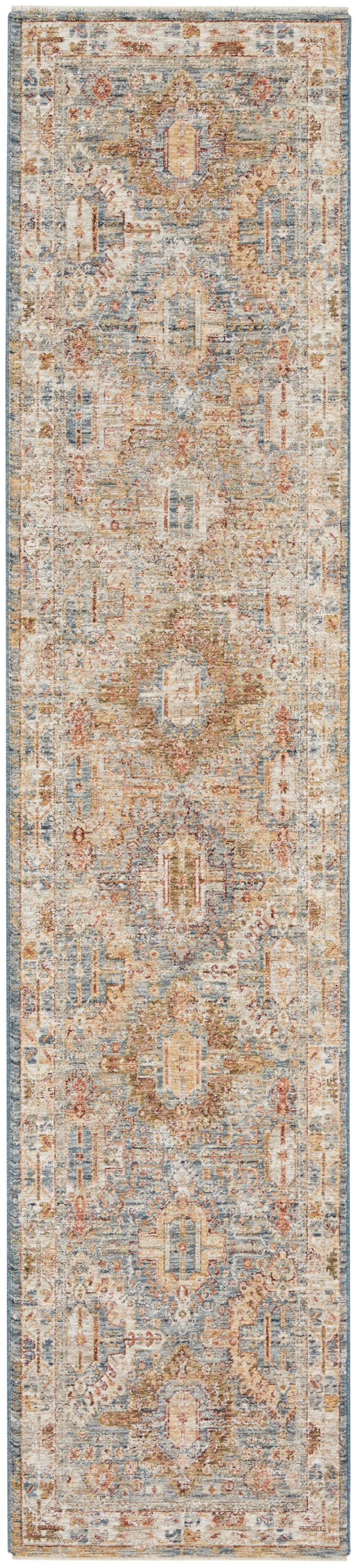 Nourison Home Sahar SHR01 Blue Traditional Power-loomed Rug