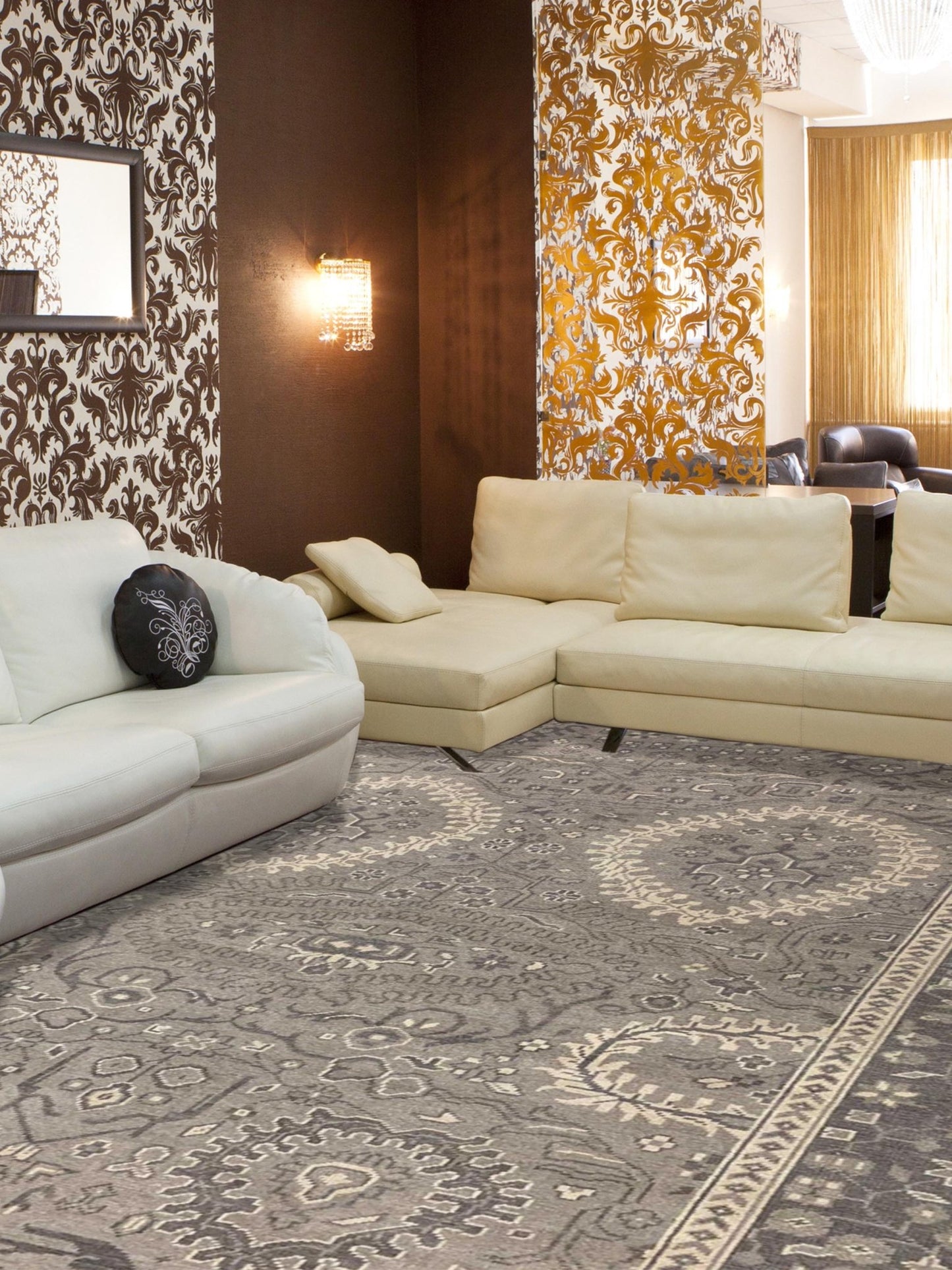 Artisan Rebecca Lt.Brown Brown Traditional Knotted Rug - Rugs - Artisan - Atlanta Designer Rugs