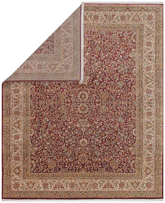 Anjani Carpets Hazi Zalili 1038 Burgundy Lt.Gold Persian Hand Knotted Rugs
