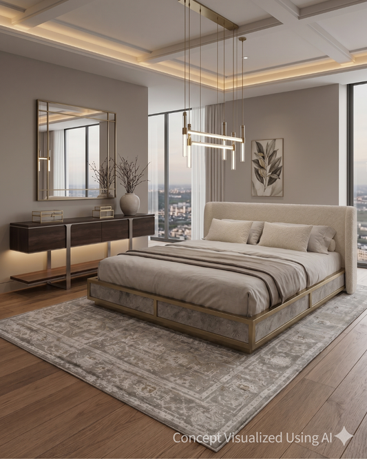Artisan Nova Beige Transitional Rug for Bedroom