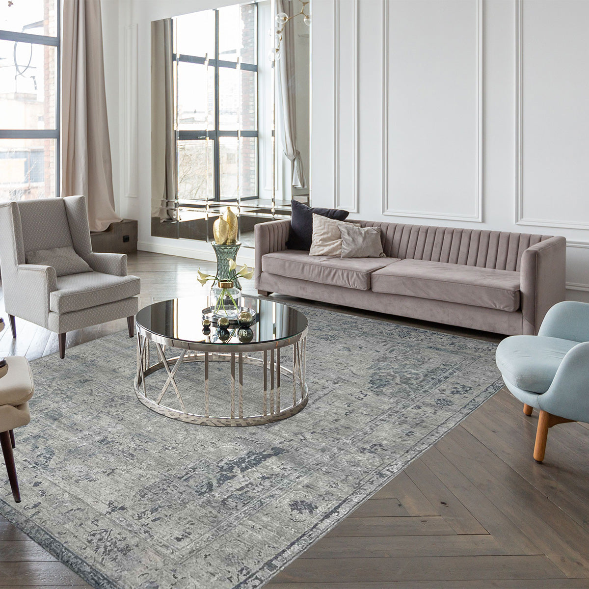 Artisan Nova Blue Transitional Knotted Rugs