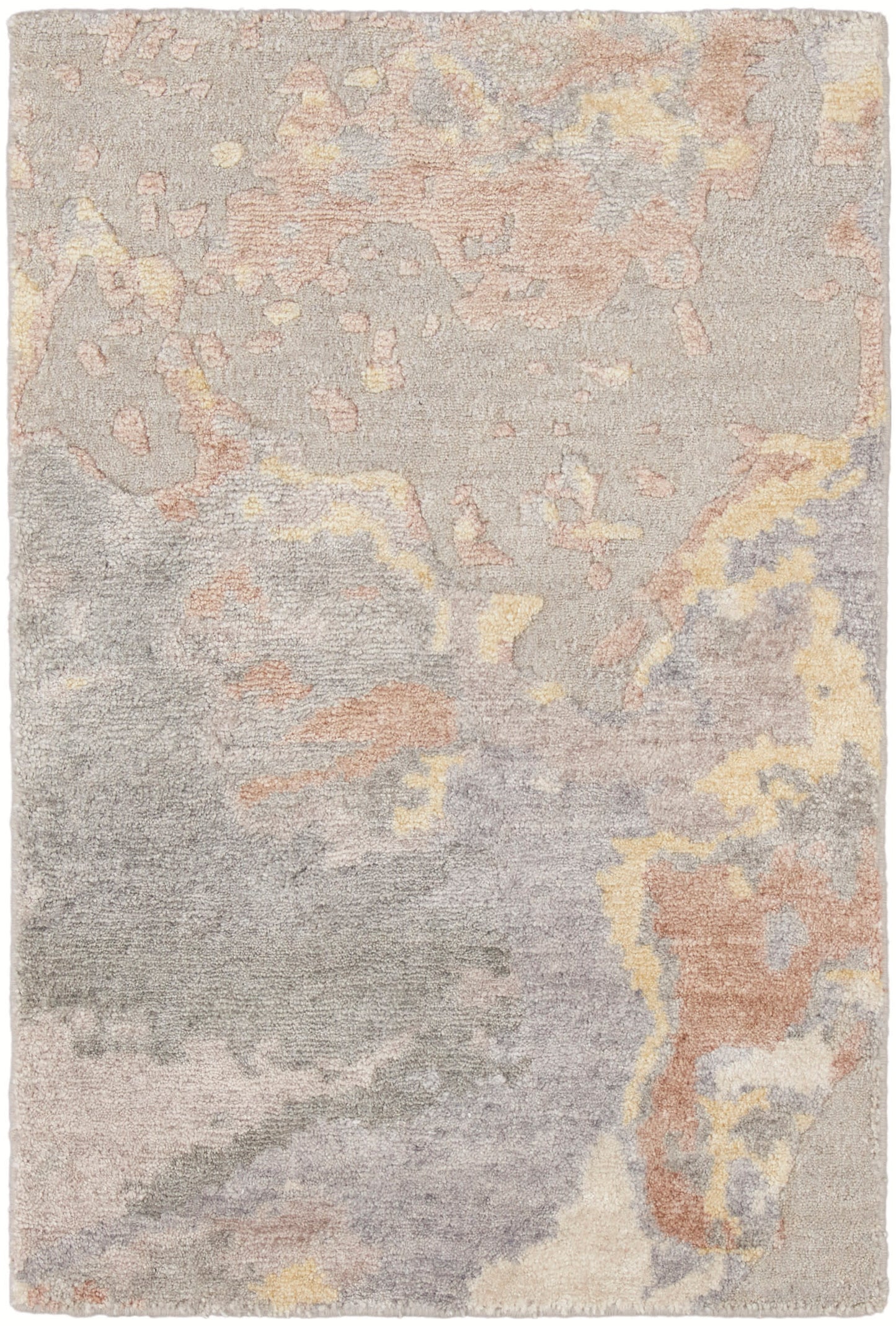 Nourison Home Silk Shadows SHA20 Silver Contemporary Hand Knotted Rug