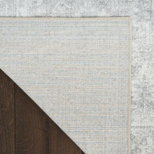 Nourison Home Astra Machine Washable Light Grey Traditional
