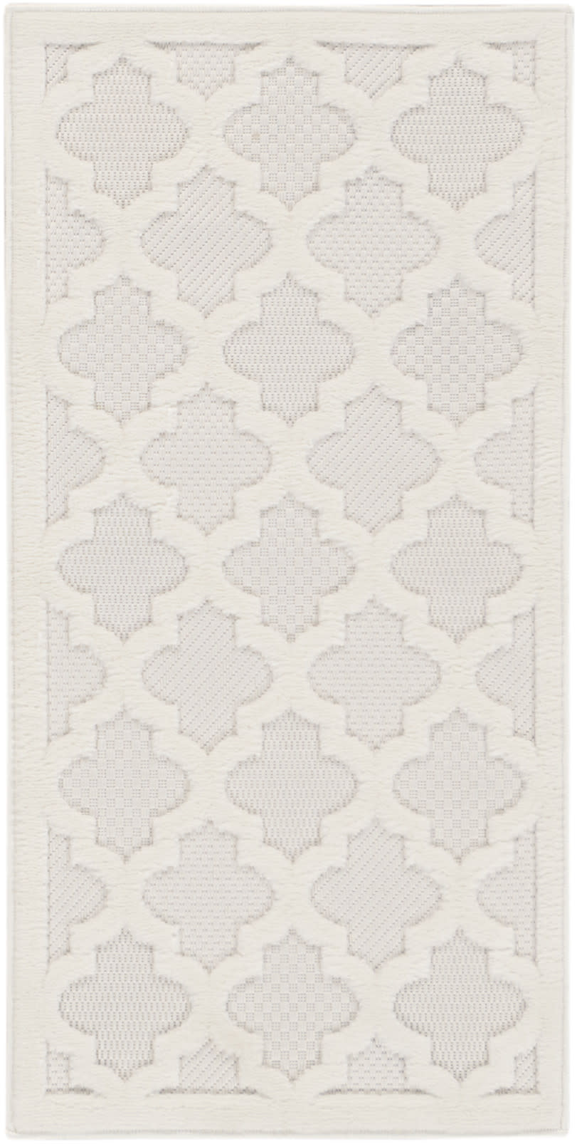 Nourison Home Easy Care NES01 Ivory White Contemporary Flat Weave Rug