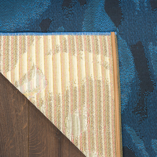 Nourison Home Color Splash Blue Ivory Contemporary