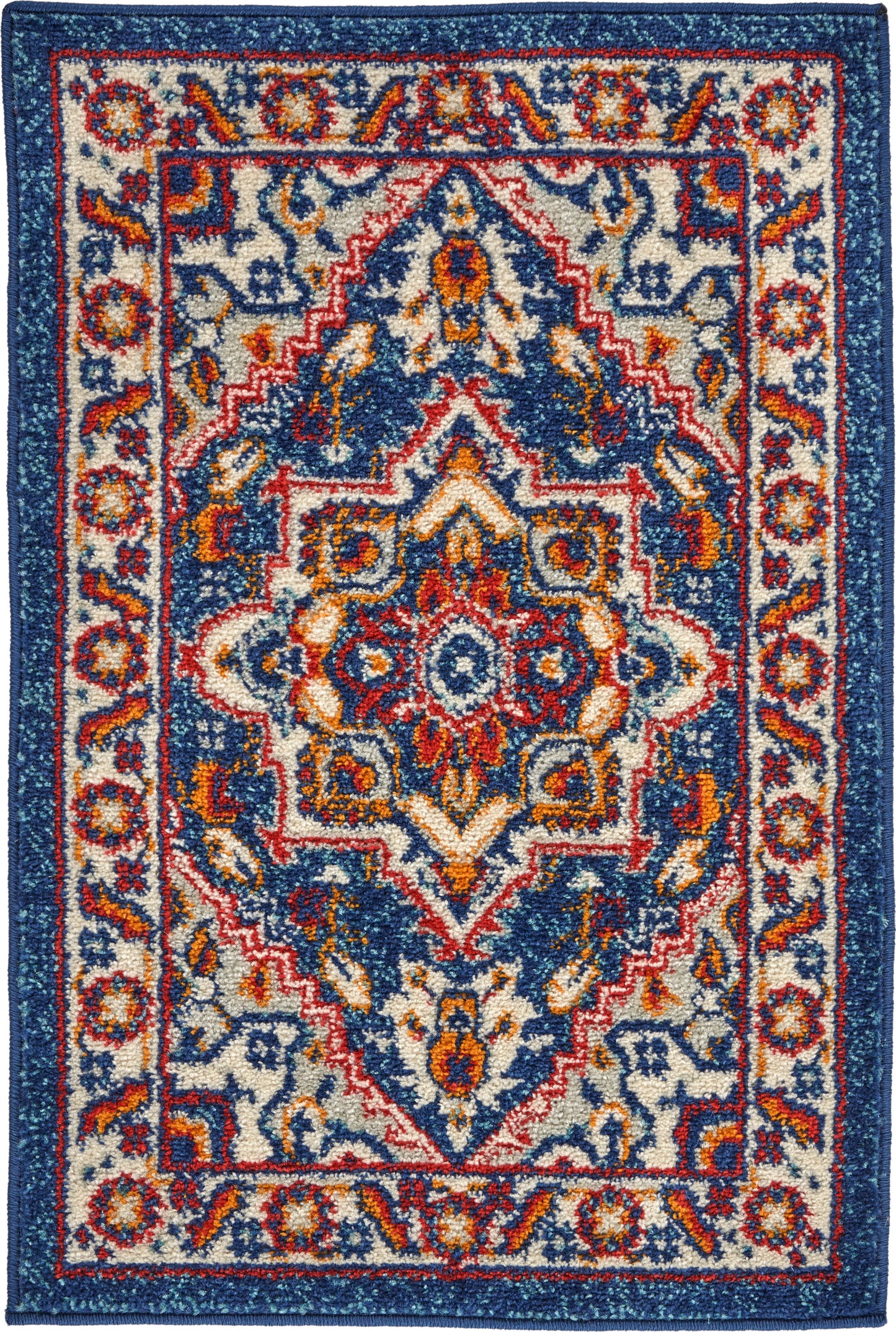Nourison Home Passion PSN33 Blue Multicolor Traditional Power-loomed Rugs