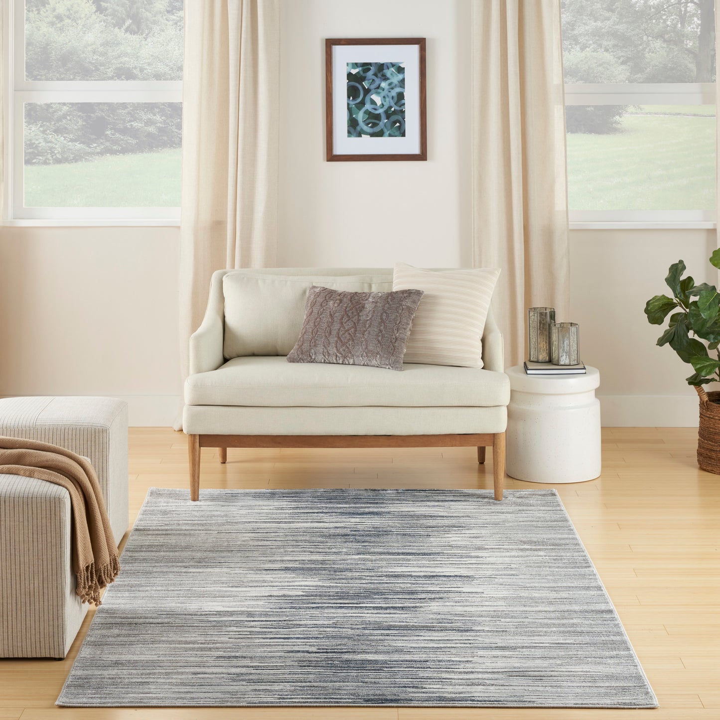 Nourison Home Home Texture Grey Contemporary