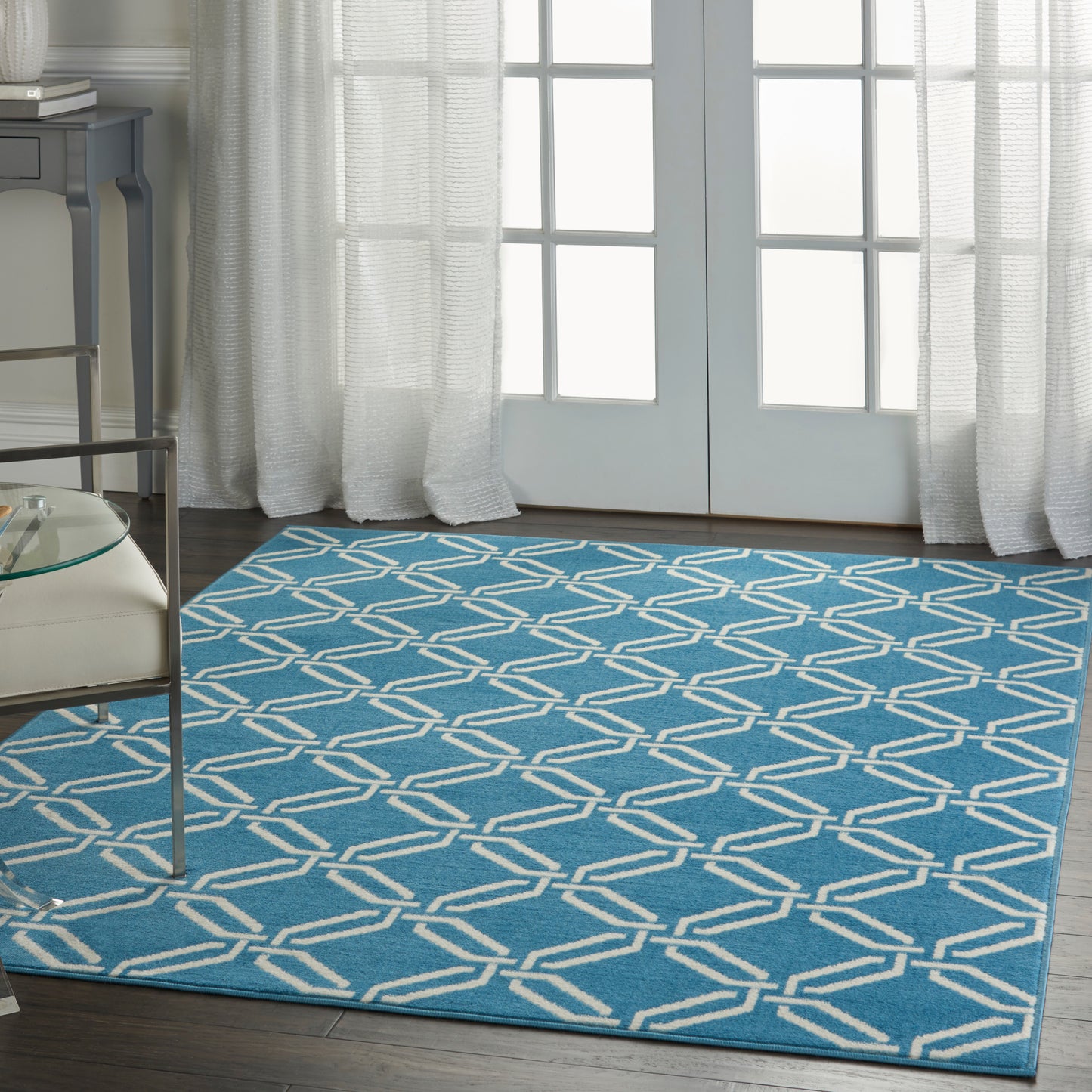 Nourison Home Jubilant Blue Contemporary