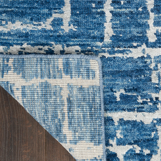 Nourison Home Luna Blue Silver Contemporary