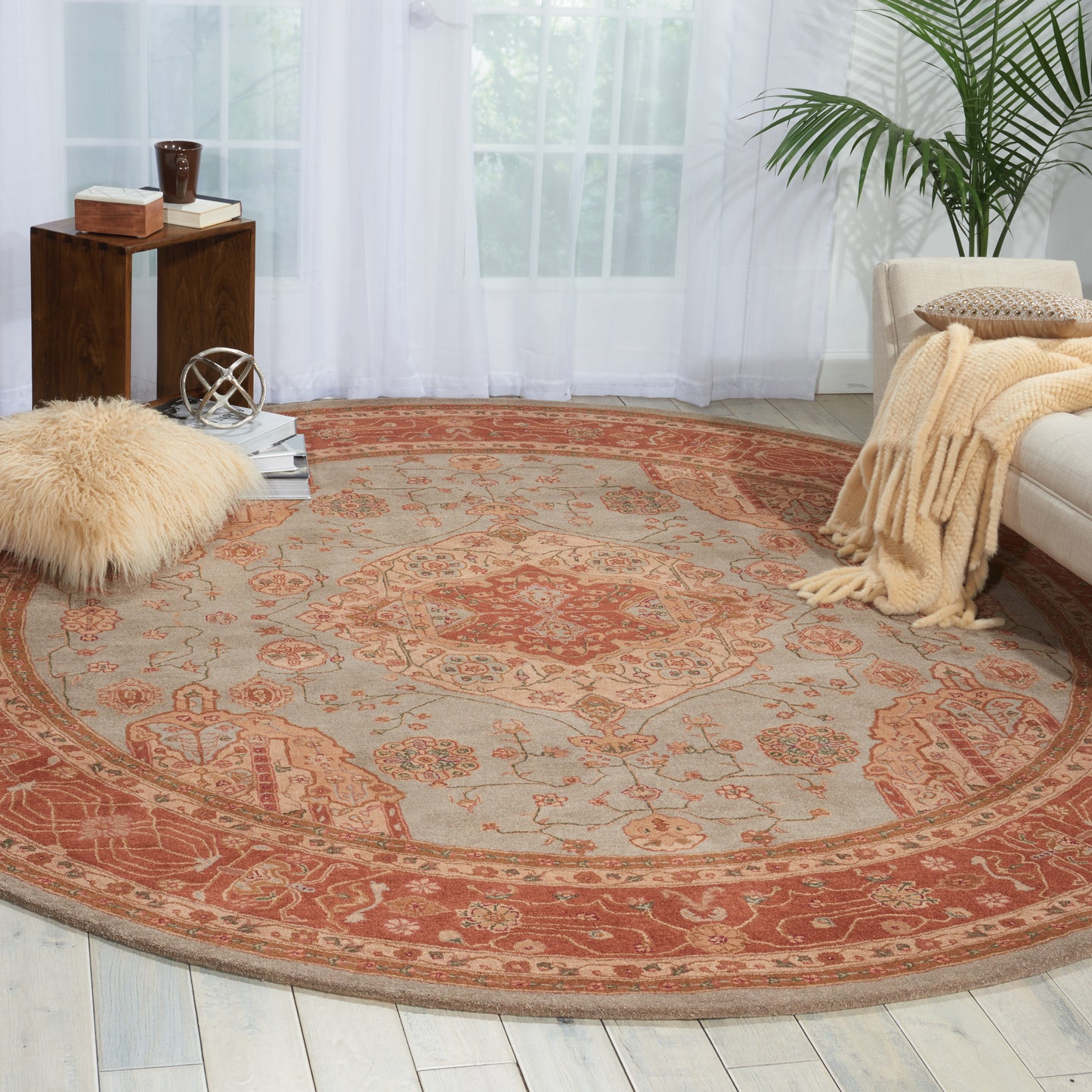 Nourison Home Heritage Hall Aqua Traditional