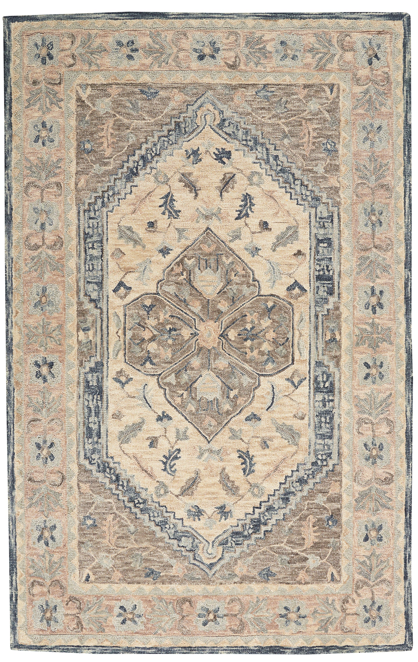 Nourison Home Bahari BAH03 Grey Traditional Tufted Rug
