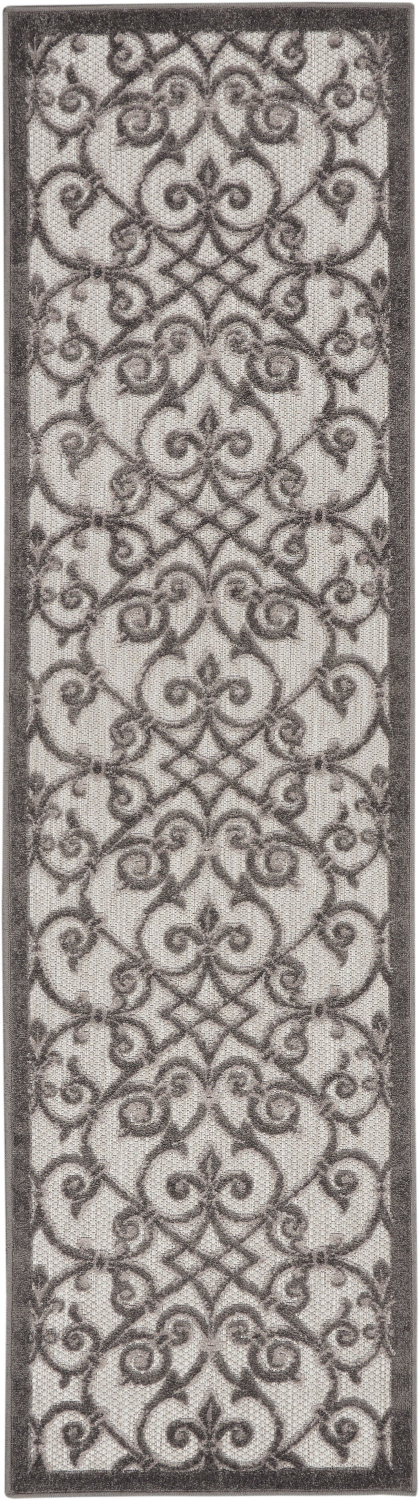 Nourison Home Aloha ALH21 Grey Charcoal Contemporary Power-loomed Rugs