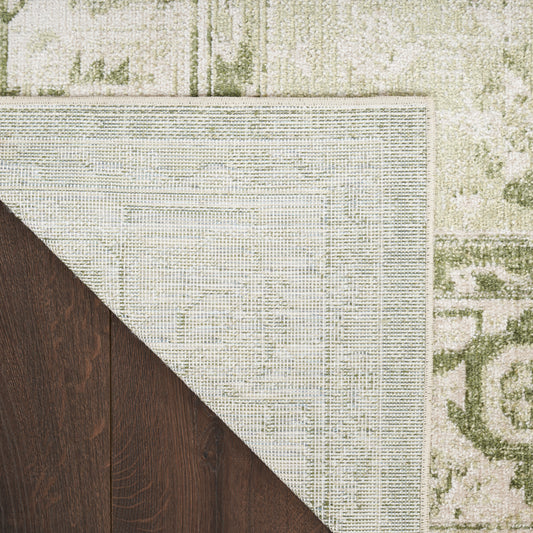 Nourison Home Astra Machine Washable Ivory Green Traditional