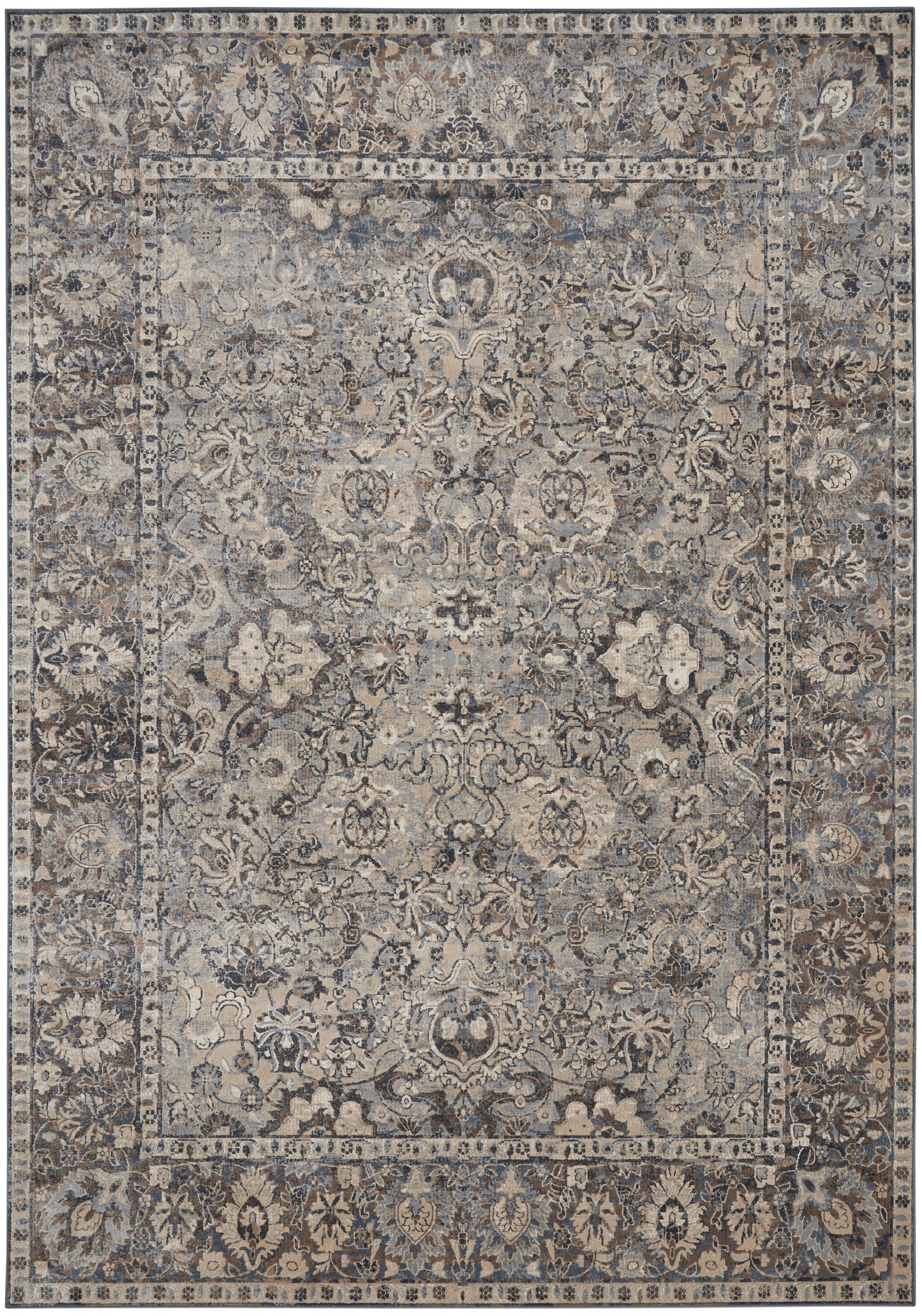 Nourison Home Malta MAI03 Slate Traditional Power-loomed Rug