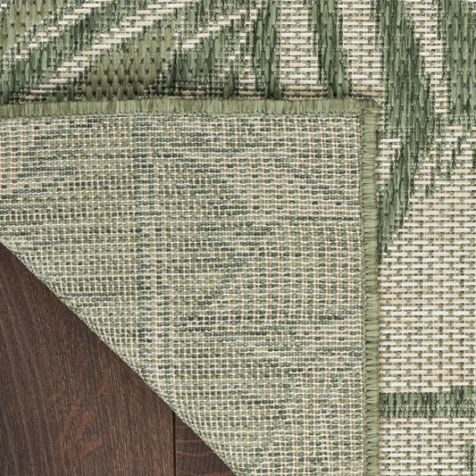 Nourison Home Garden Oasis Green Ivory Contemporary