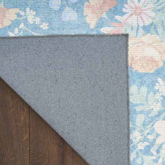 Nourison Home Botanical Washables Blue Multicolor Contemporary