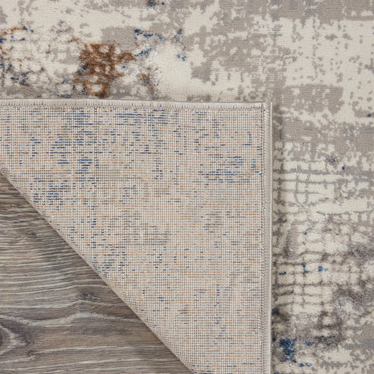 Nourison Home Royal Terrace White Blue Contemporary