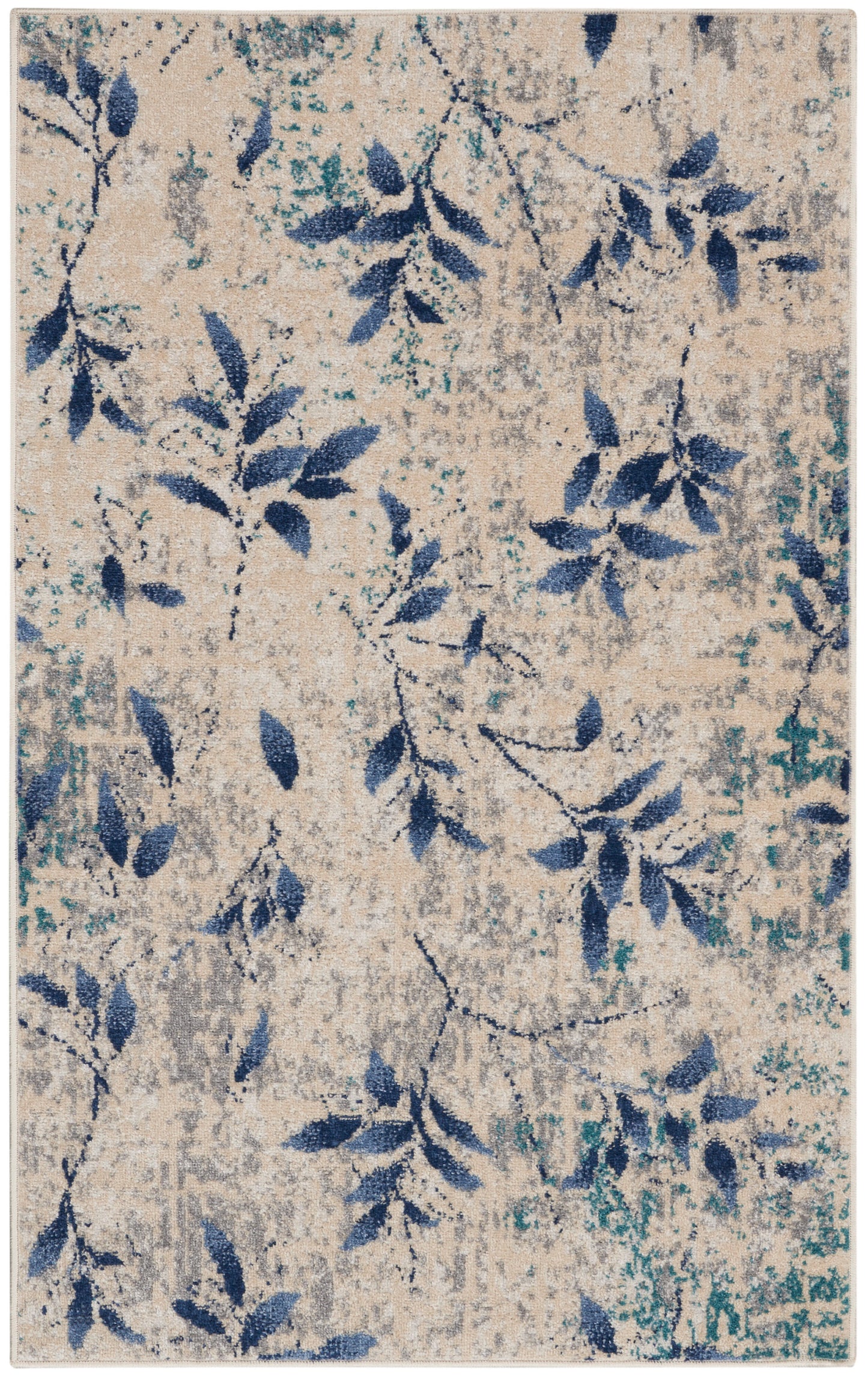 Calvin Klein River Flow RFV03 Beige Navy Contemporary Power-loomed Rug