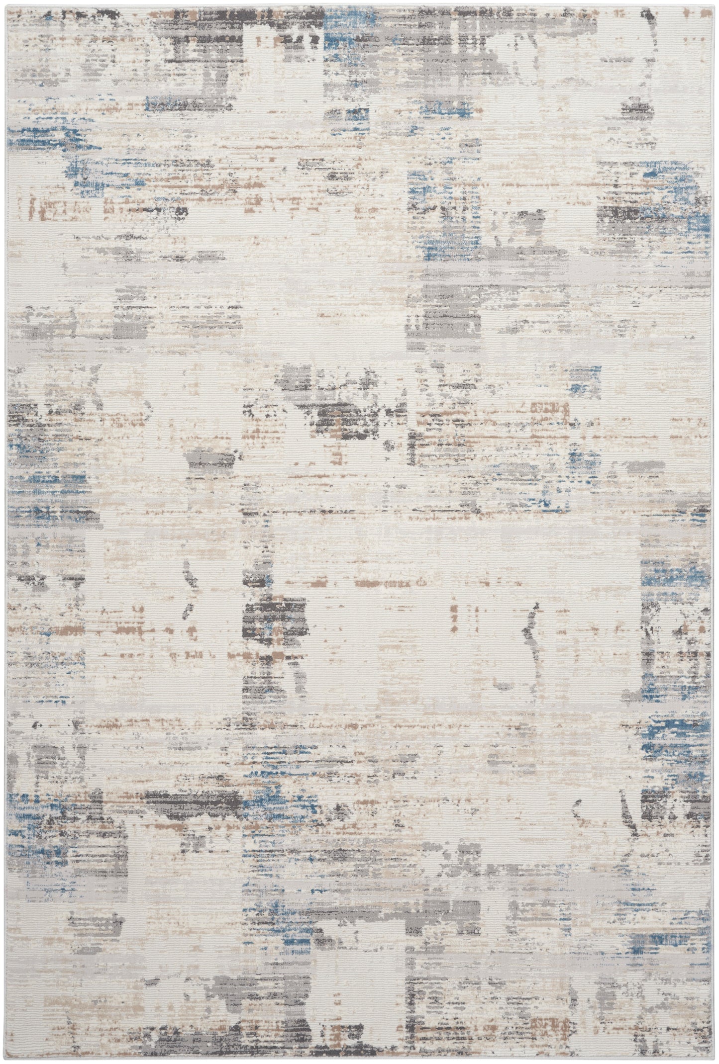 Calvin Klein CK022 Infinity IFN06 Ivory Grey Blue Contemporary Power-loomed Rug