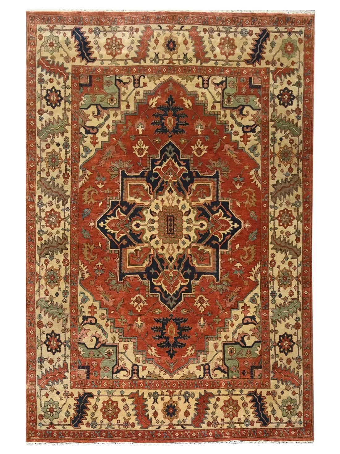 Artisan Helena Rust Beige Traditional Knotted Rug - Rugs - Artisan - Atlanta Designer Rugs