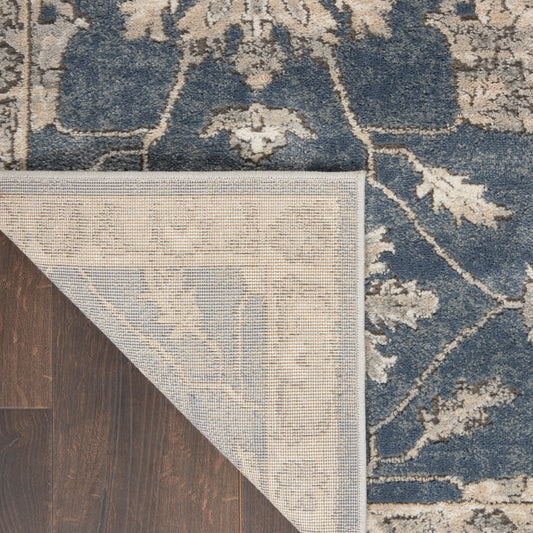 Nourison Home Quarry Blue Beige Traditional