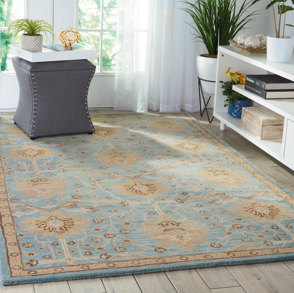 Nourison Home Jazmine Blue Traditional