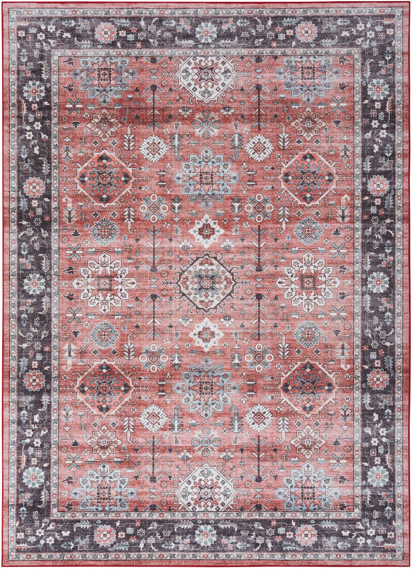 Nourison Home Fulton FUL12 Brick Traditional Power-loomed Rug