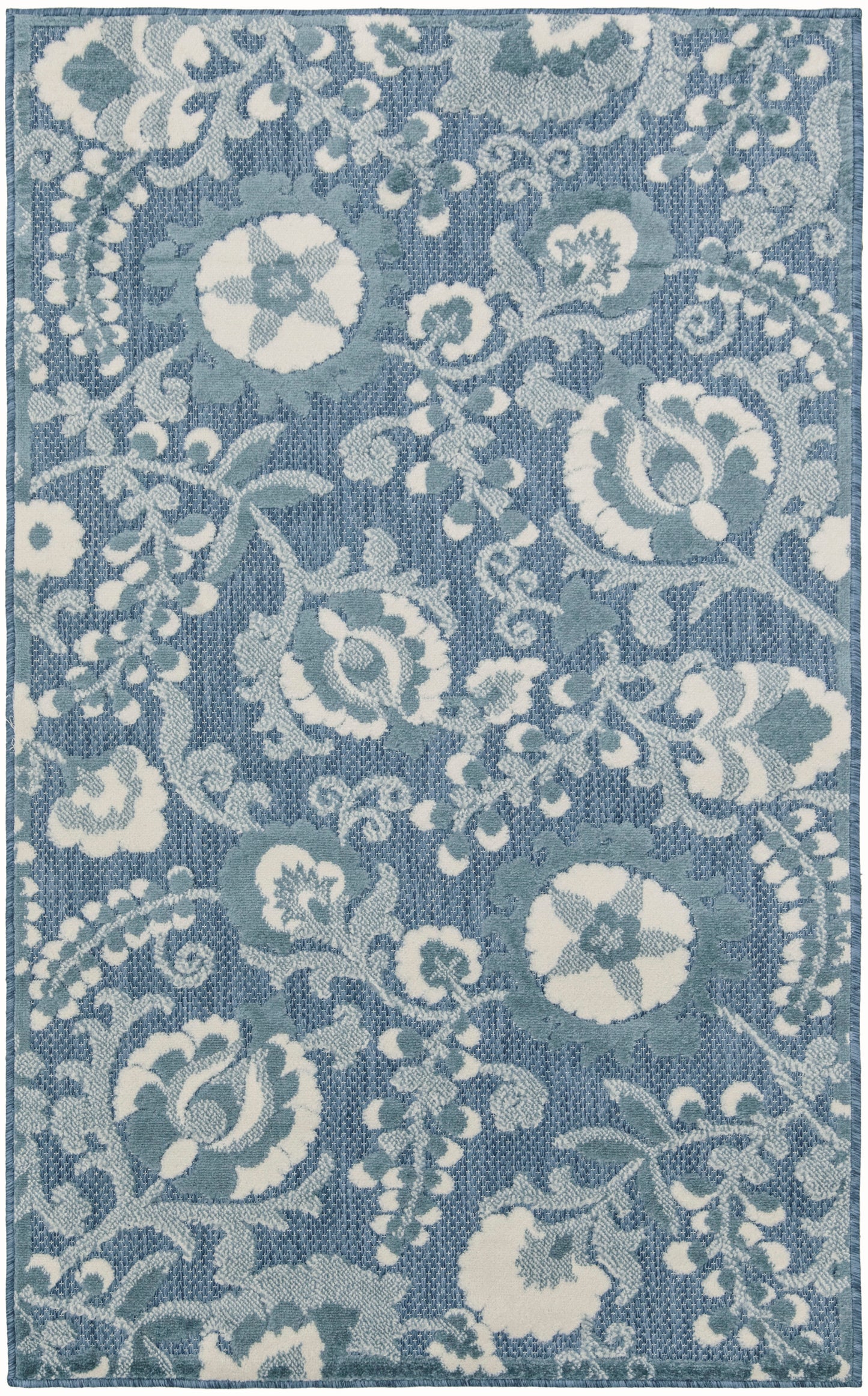 Nourison Home Aloha ALH17 Blue Contemporary Power-loomed Rugs