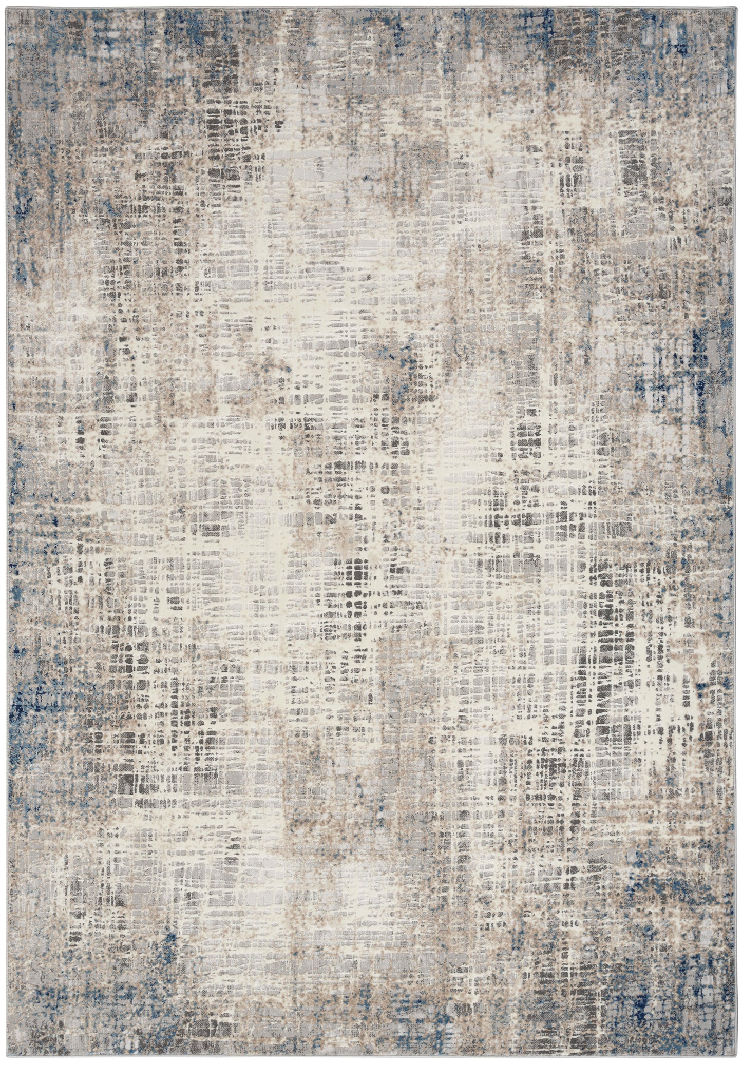 Calvin Klein CK022 Infinity IFN01 Blue Multicolor Contemporary Power-loomed Rug