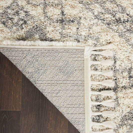 Nourison Home Oslo Shag Ivory Grey Contemporary